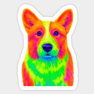 Colorful Corgi Sticker